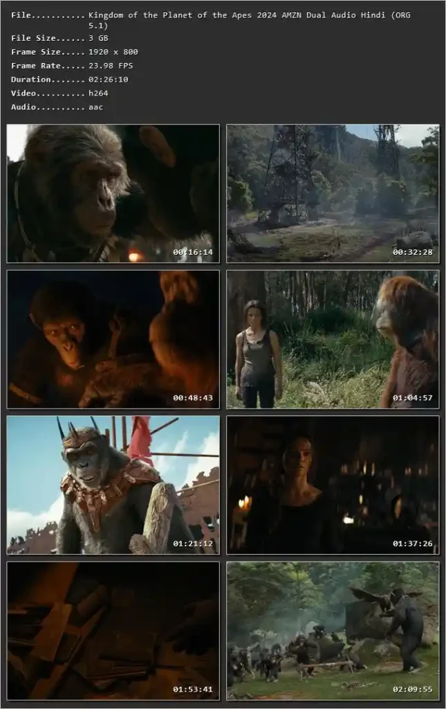 Kingdom of the Planet of the Apes Full HD Movie Download 720p – 480p – 1080p